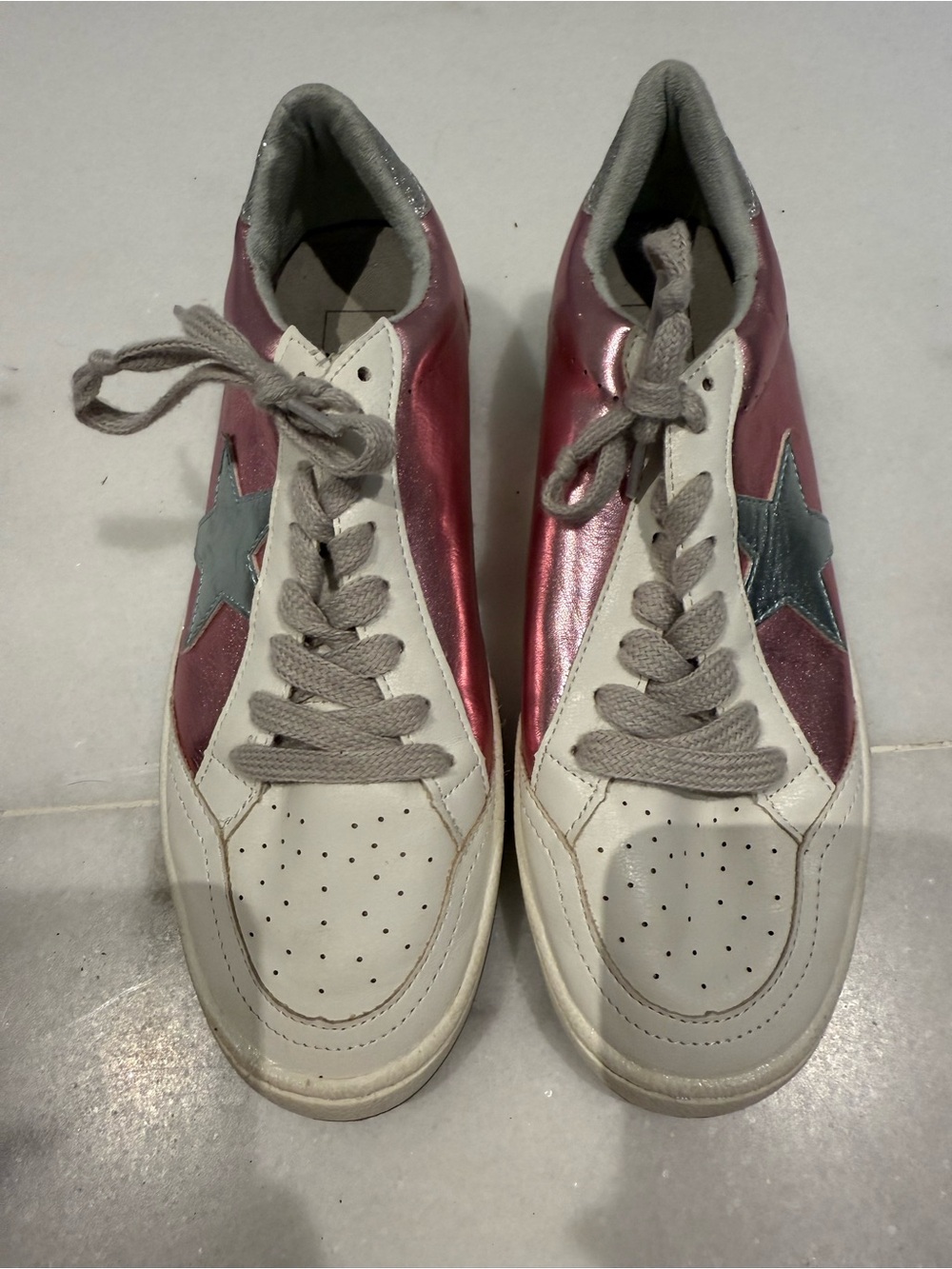 ShuShop Pink and Cream Casual Sneakers